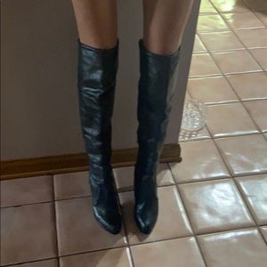 Juicy Couture knee thigh high boots leather
